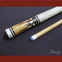 Boriz Billiards Snake Skin Grip Pool Cue Stick Original Inlay Artwork