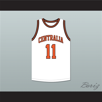 Detlef Schrempf 11 Centralia High School Tigers White Basketball Jersey 1
