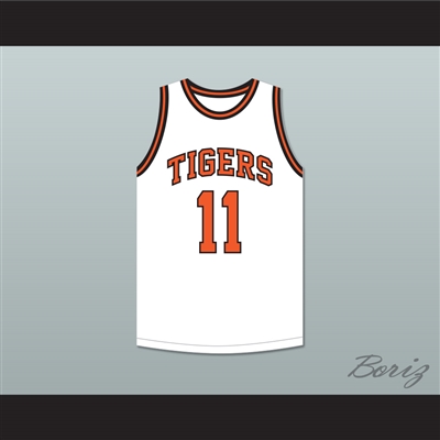 Detlef Schrempf 11 Centralia High School Tigers White Basketball Jersey 2
