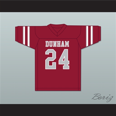Derek Stingley Jr 24 The Dunham School Tigers Cardinal Red Football Jersey 1