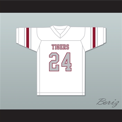 Derek Stingley Jr 24 The Dunham School Tigers White Football Jersey 1