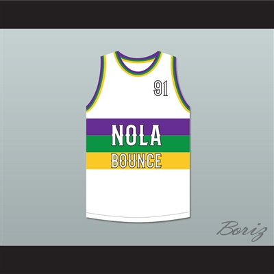 DJ Jubilee 91 NOLA Bounce White Basketball Jersey