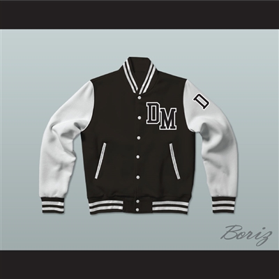 Dirty Money Black Varsity Letterman Jacket-Style Sweatshirt