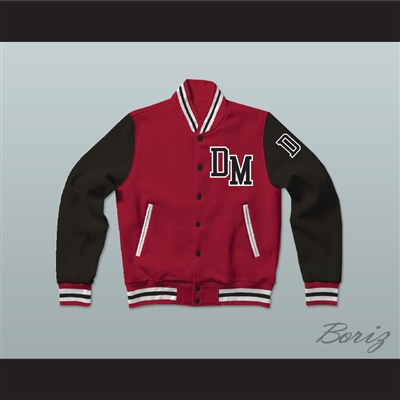 Dirty Money Red Varsity Letterman Jacket-Style Sweatshirt