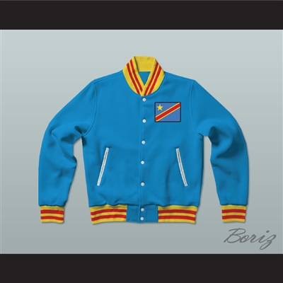 Democratic Republic of the Congo Varsity Letterman Jacket-Style Sweatshirt