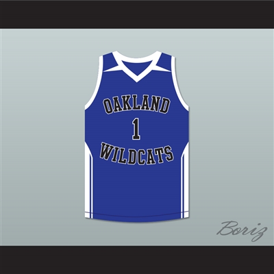 Damian Lillard 1 Oakland High School Wildcats Blue Basketball Jersey
