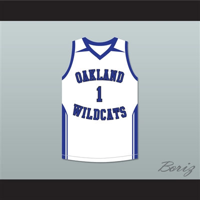 Damian Lillard 1 Oakland High School Wildcats White Basketball Jersey 2