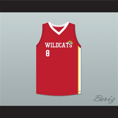 Chad Danforth 8 East High School Wildcats Red Basketball Jersey HSM3