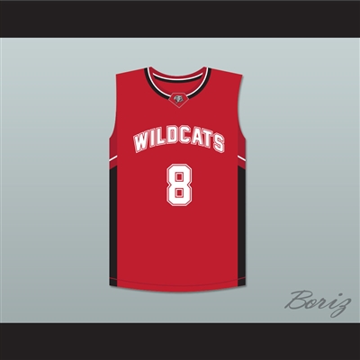 Chad Danforth 8 East High School Wildcats Red Basketball Jersey
