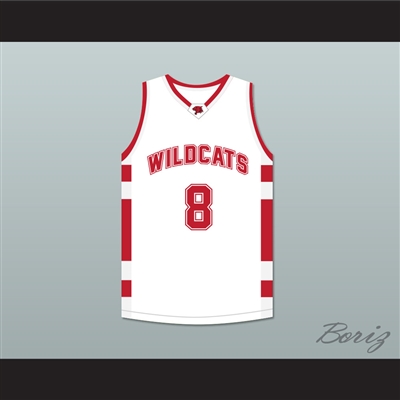 Chad Danforth 8 East High School Wildcats White Basketball Jersey