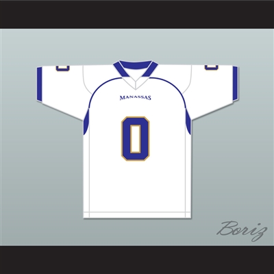 Chavis Daniels 0 Manassas Tigers High School White Football Jersey Undefeated