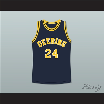 Hang Time Danny Mellon 24 Deering Tornados High School Basketball Jersey