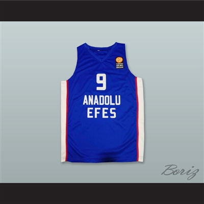 Dario Saric 9 Anadolu Efes Istanbul Blue Basketball Jersey