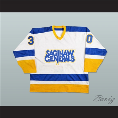 Darren Pang Saginaw Generals 30 Hockey Jersey