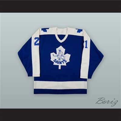 Dave Allison 21 Newmarket Saints Blue Hockey Jersey