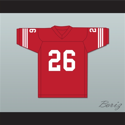 Dave Promisco 26 Mustangs High School Red Football Jersey Windrunner 1