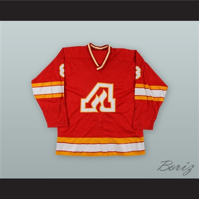 Dave Shand 8 Atlanta Flames Red Hockey Jersey