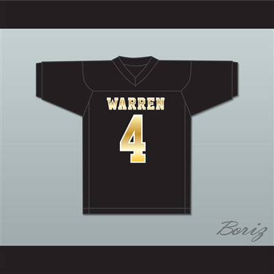 David Bell 4 Warren Central High School Warriors Black Football Jersey 2