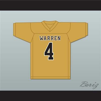 David Bell 4 Warren Central High School Warriors Old Gold Football Jersey 2