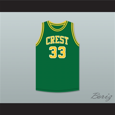 David Thompson 33 Crest High School Chargers Green Basketball Jersey 1