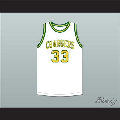 David Thompson 33 Crest High School Chargers White Basketball Jersey 2