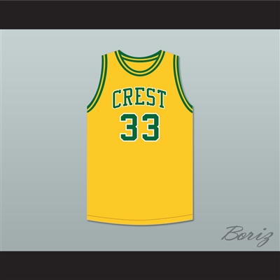 David Thompson 33 Crest High School Chargers Yellow Gold Basketball Jersey 1