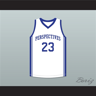Anthony Davis 23 Perspectives Charter School White Basketball Jersey