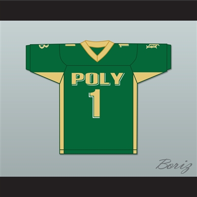 DeSean Jackson 1 Long Beach Polytechnic High School Jackrabbits Green Football Jersey 2