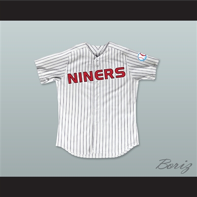 Deep Space Niners White Pinstriped Baseball Jersey