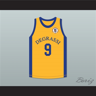 Drake 9 Degrassi Community School Panthers Away Basketball Jersey with Patch