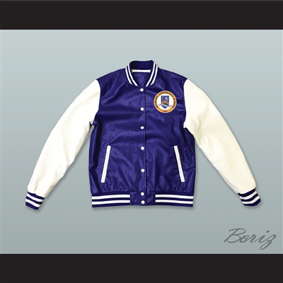 Degrassi Community School Panthers Blue and White Lab Leather Varsity Letterman Jacket