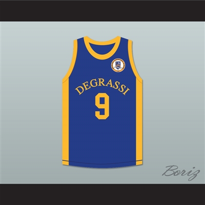 Jimmy Brooks 9 Degrassi Community School Panthers Home Basketball Jersey with Patch