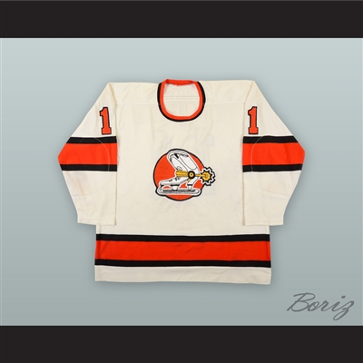 1975-76 WHA Ron Delorme 11 Denver Spurs White Hockey Jersey