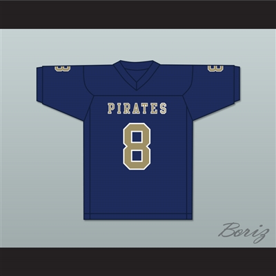 Delrick Abrams 8 Independence Community College Pirates Dark Blue Football Jersey