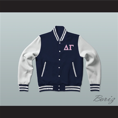 Delta Gamma Sorority Varsity Letterman Jacket-Style Sweatshirt
