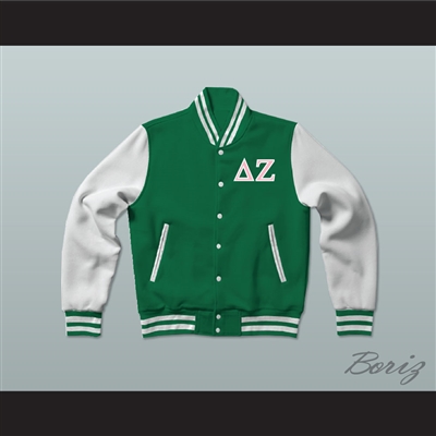 Delta Zeta Sorority Varsity Letterman Jacket-Style Sweatshirt
