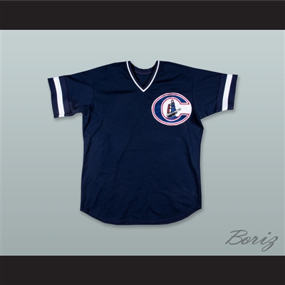 Derek Jeter 24 Columbus Clippers Navy Blue Baseball Jersey