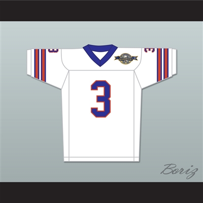 Derek Wallace 3 Mud Dogs Away Football Jersey with Bourbon Bowl Patch
