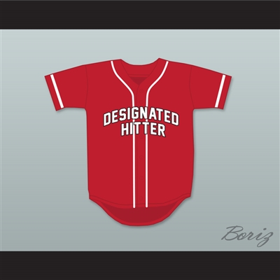 Designated Hitter 9 Red Baseball Jersey
