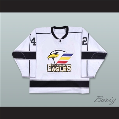 Devin DiDiomete 42 Colorado Eagles White Hockey Jersey