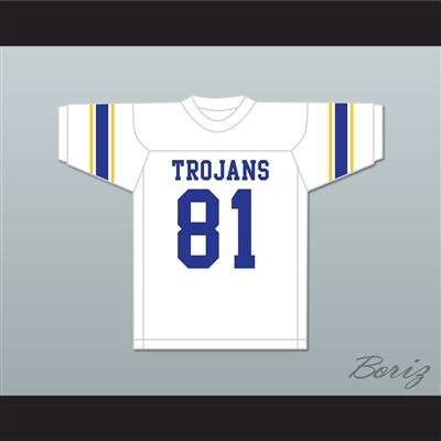 Dick Lane 81 Anderson High School Trojans White Football Jersey