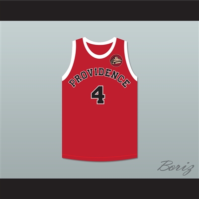 Dino Martin 4 Providence Steamrollers Red Basketball Jersey with Patch