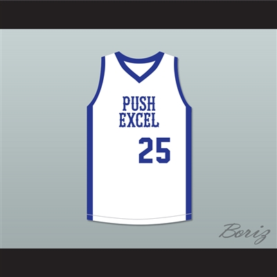 Doc Rivers 25 Push Excel Pro Basketball Classic White Basketball Jersey 1985 Charity Event