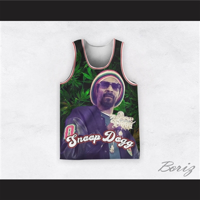 Snoop Dogg 12 Rasta Style Cannabis Basketball Jersey