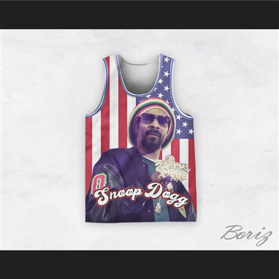 Snoop Dogg 12 Rasta Style American Flag Basketball Jersey
