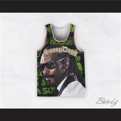 Snoop Dogg 12 Tuxedo Black and Green Basketball Jersey
