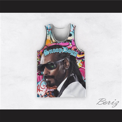 Snoop Dogg 12 Tuxedo Graffiti Basketball Jersey
