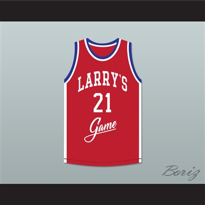 Dominique Wilkins 21 Larry's Game Red Basketball Jersey 1988 Charity Event