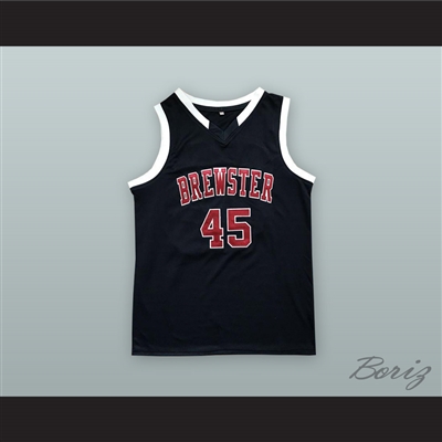 Donovan Mitchell 45 Brewster Academy Bobcats Black Basketball Jersey