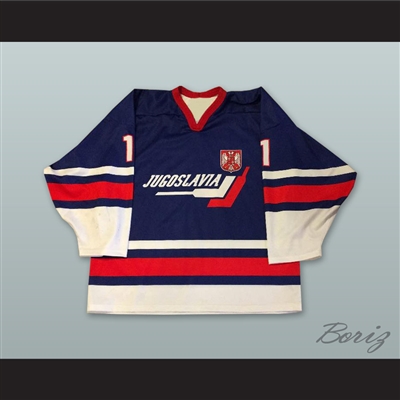 Dordevic 11 Jugoslavia Navy Blue Hockey Jersey